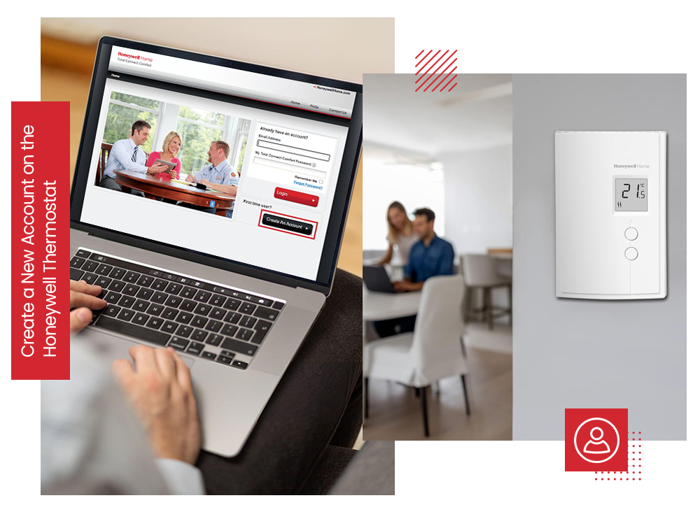 Create New Account on the Honeywell Thermostat