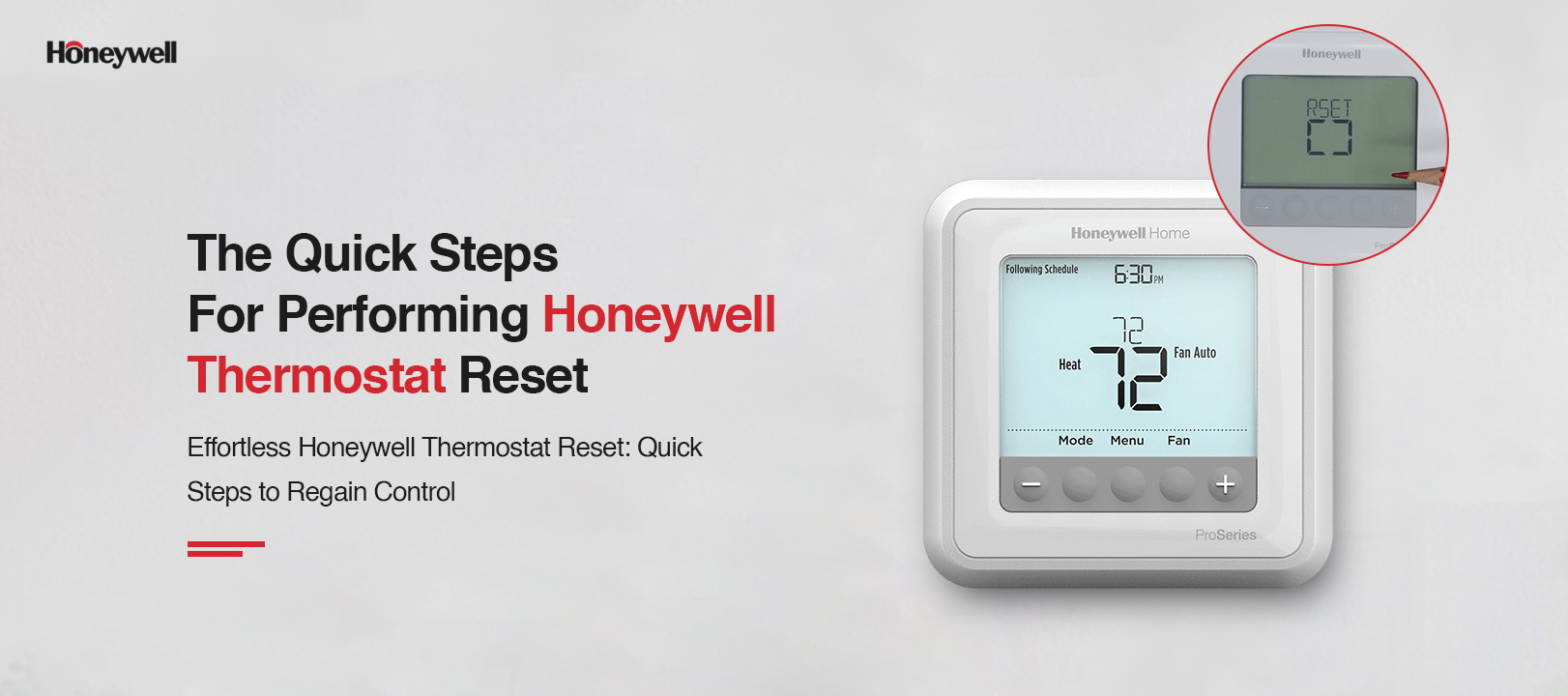 Honeywell Thermostat Reset